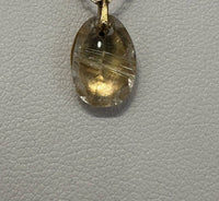 Carol Workinger Studio - Small Tourmilated Qtz Rosecut Necklace - 17"-18"