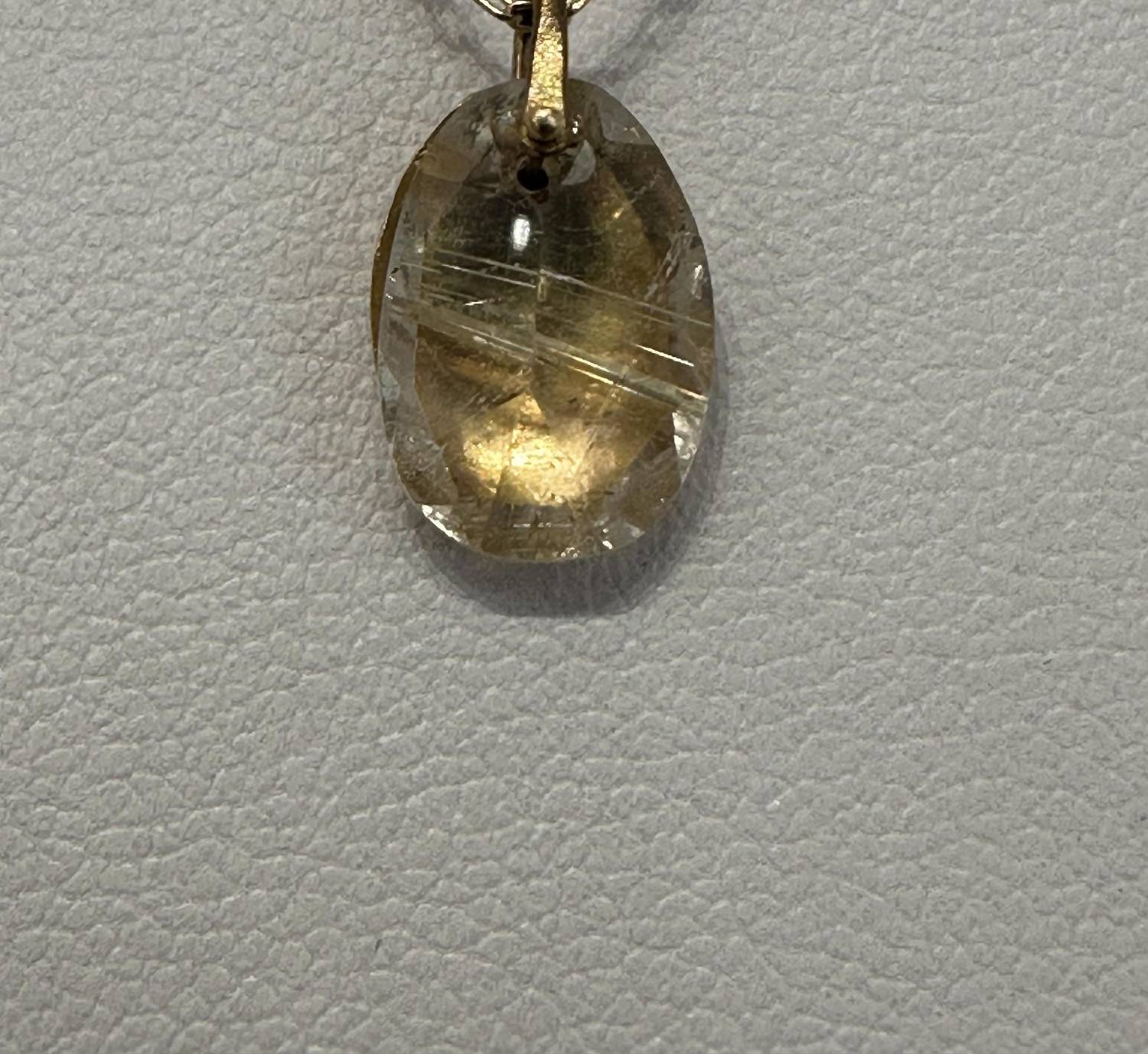 Carol Workinger Studio - Small Tourmilated Qtz Rosecut Necklace - 17"-18"