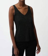 Joseph Ribkoff - Metallic Knitted Camisole With Rhinestones