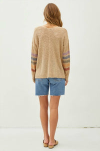 Be Cool - Sunset Stroll Striped Sweater
