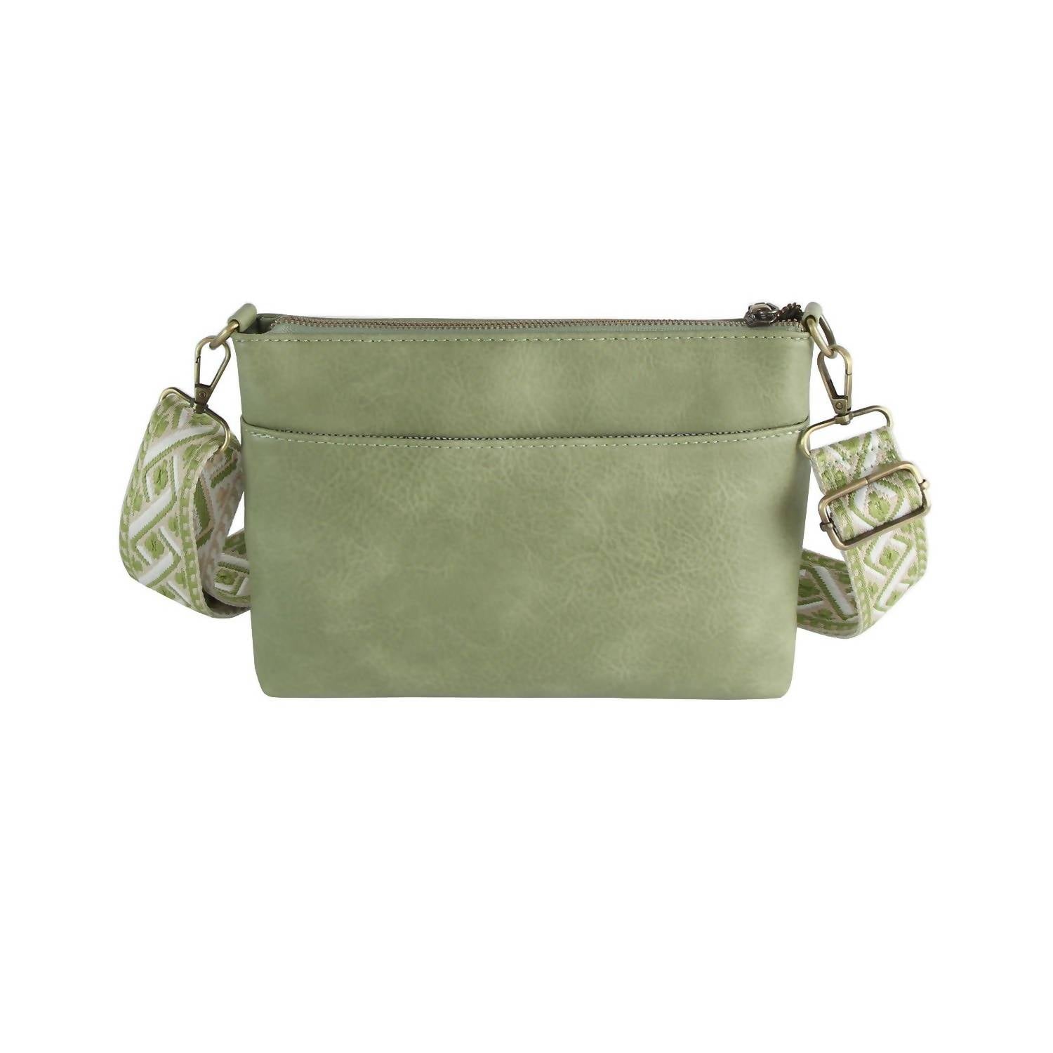 Handbag Factory Corp - Boxy Rectangular Guitar Strap Crossbody Bag
