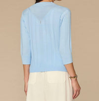 Democracy - Three Quarter Sleeve Novelty Stitch Mix Pull Over Sweater
