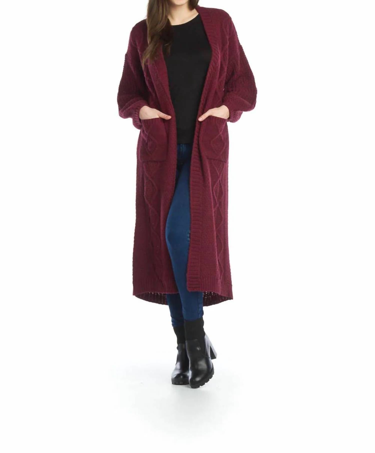 Papillon - Chunky Oversized Cardigan With Pockets