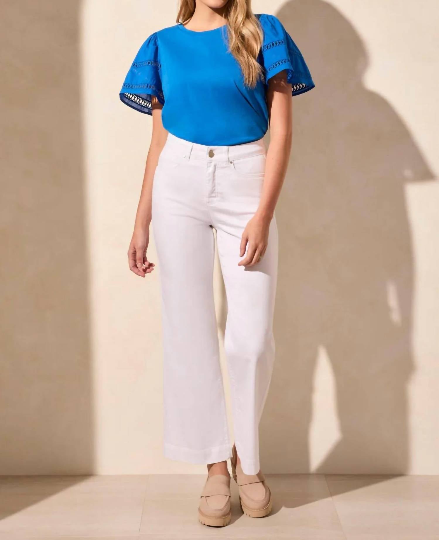 Tribal - Comfort Stretch Fly Front Wide Leg Pants