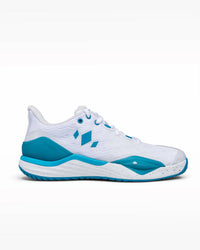 Diadem Sports Women's Court Burst Pickleball Shoes in white blue grey - women's shoe
