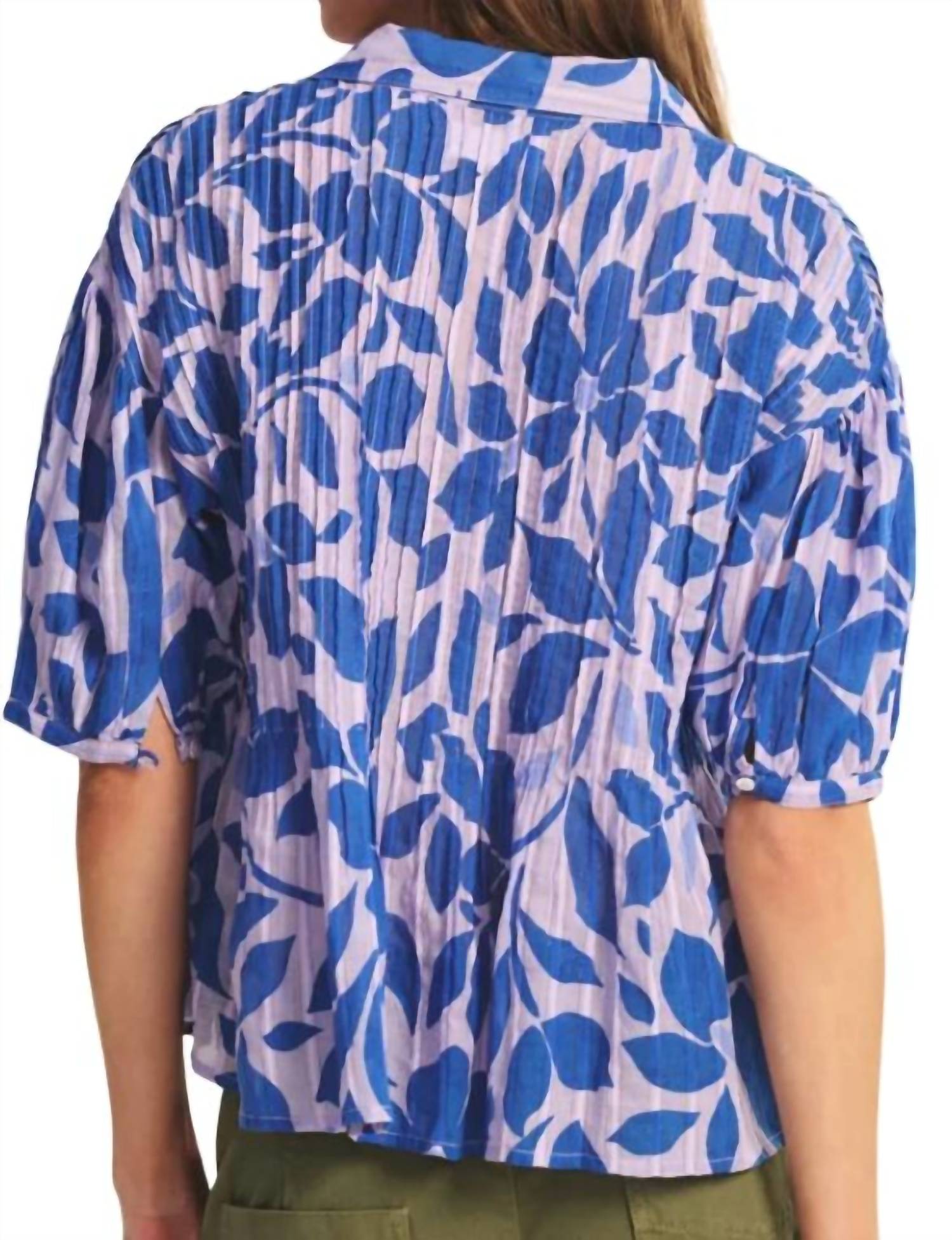 Velvet By Graham & Spencer - Half Sleeve Button Top