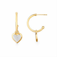 Ella Stein - Women's Protected Heart Hoop Earrings