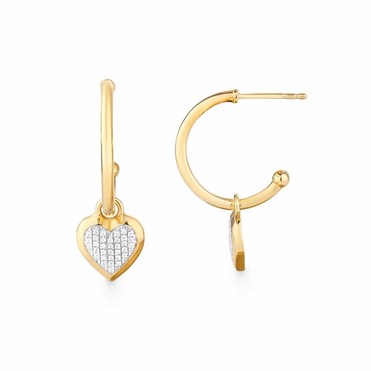 Ella Stein - Women's Protected Heart Hoop Earrings