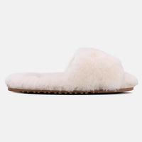 Lamo Women's Naomi Sheepskin Slide Sandal in cream - women's sandal