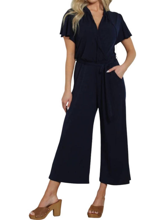 Veronica M - Cropped Short Sleeve Jumpsuit