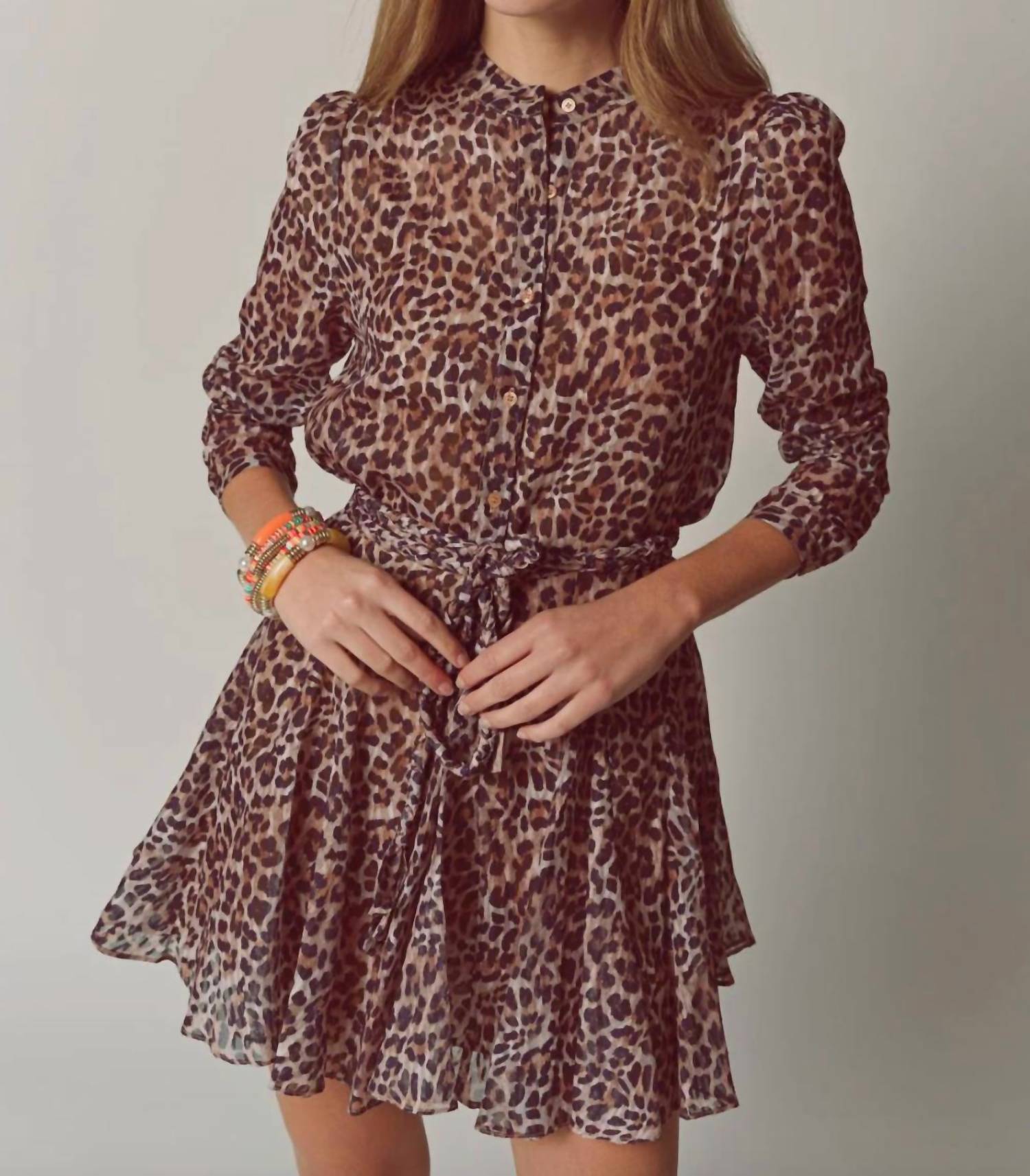 THE SHIRT Jenica Mini Dress in leopard - women's dress