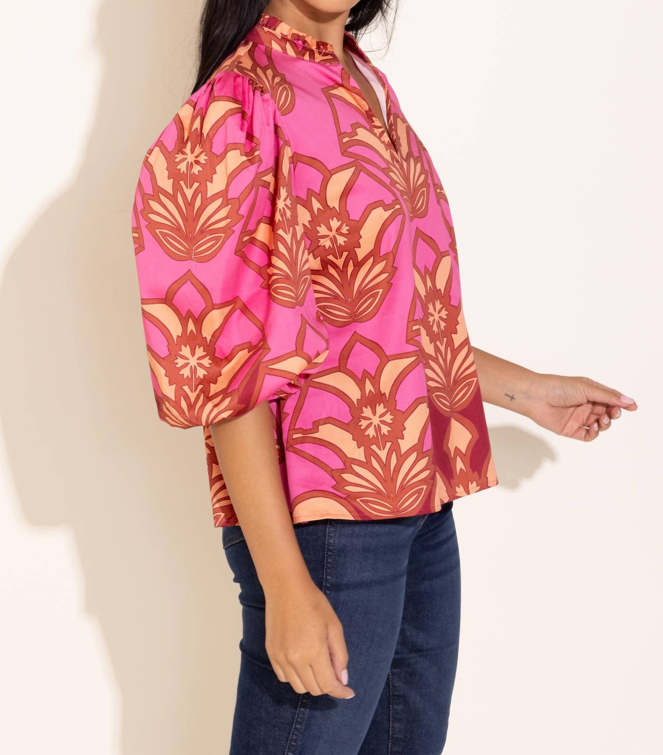 Alden Adair Ali Top in desert rose 1 - women's blouse - view 7