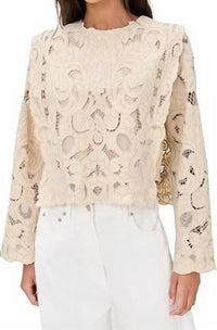 Sea - Ceci Embroidery Top