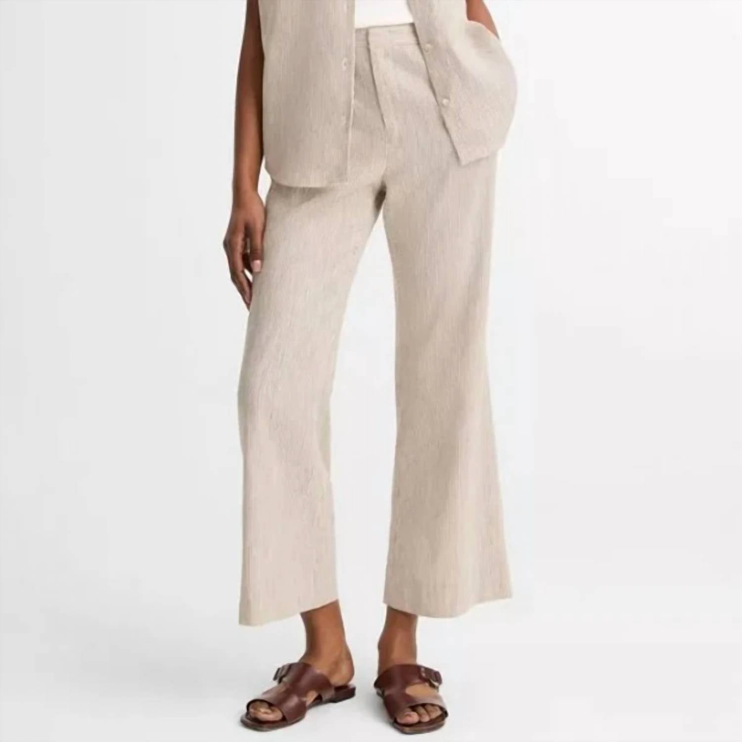 Vince - Ticking Stripe Flare Trouser