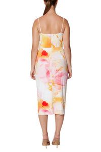Laundry By Shelli Segal - Cowl Neck Spaghetti Strap Slit Front Jersey Knit Dress