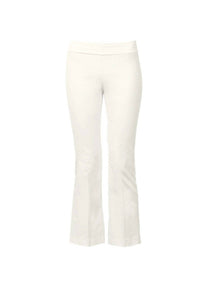 Avenue Montaigne Leo Cropped Flare Pants in off white - women's pants - view 4