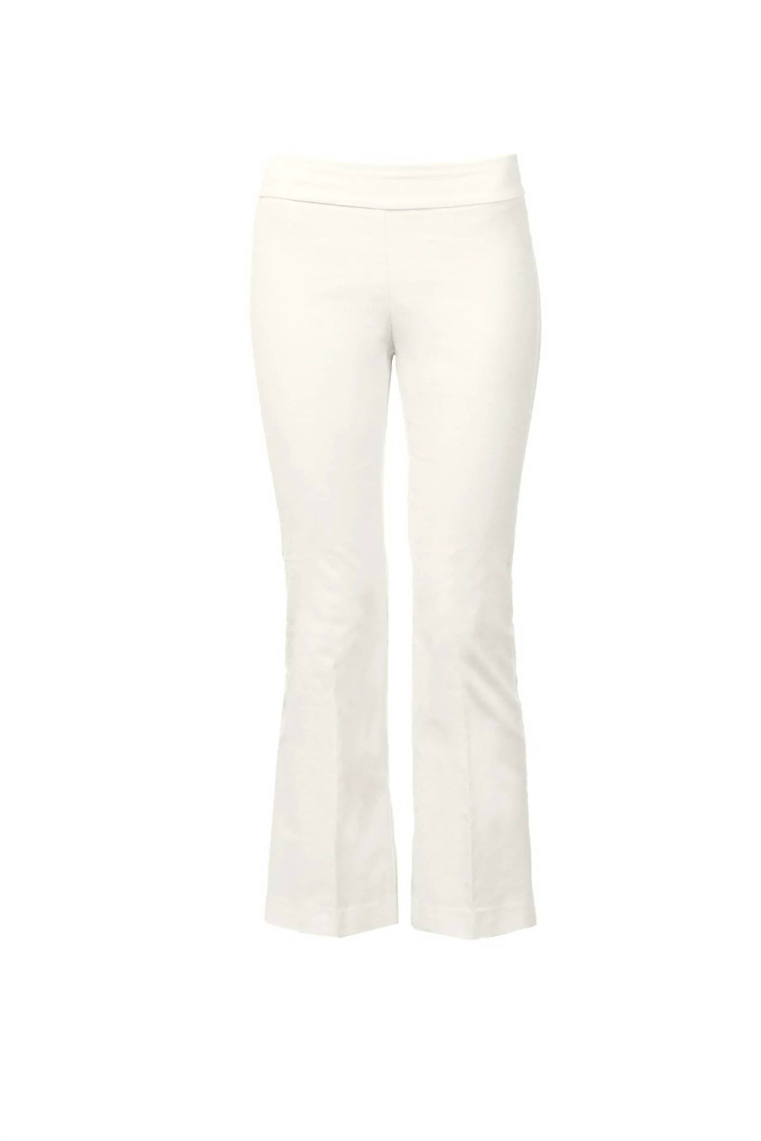 Avenue Montaigne Leo Cropped Flare Pants in off white - women's pants - view 4