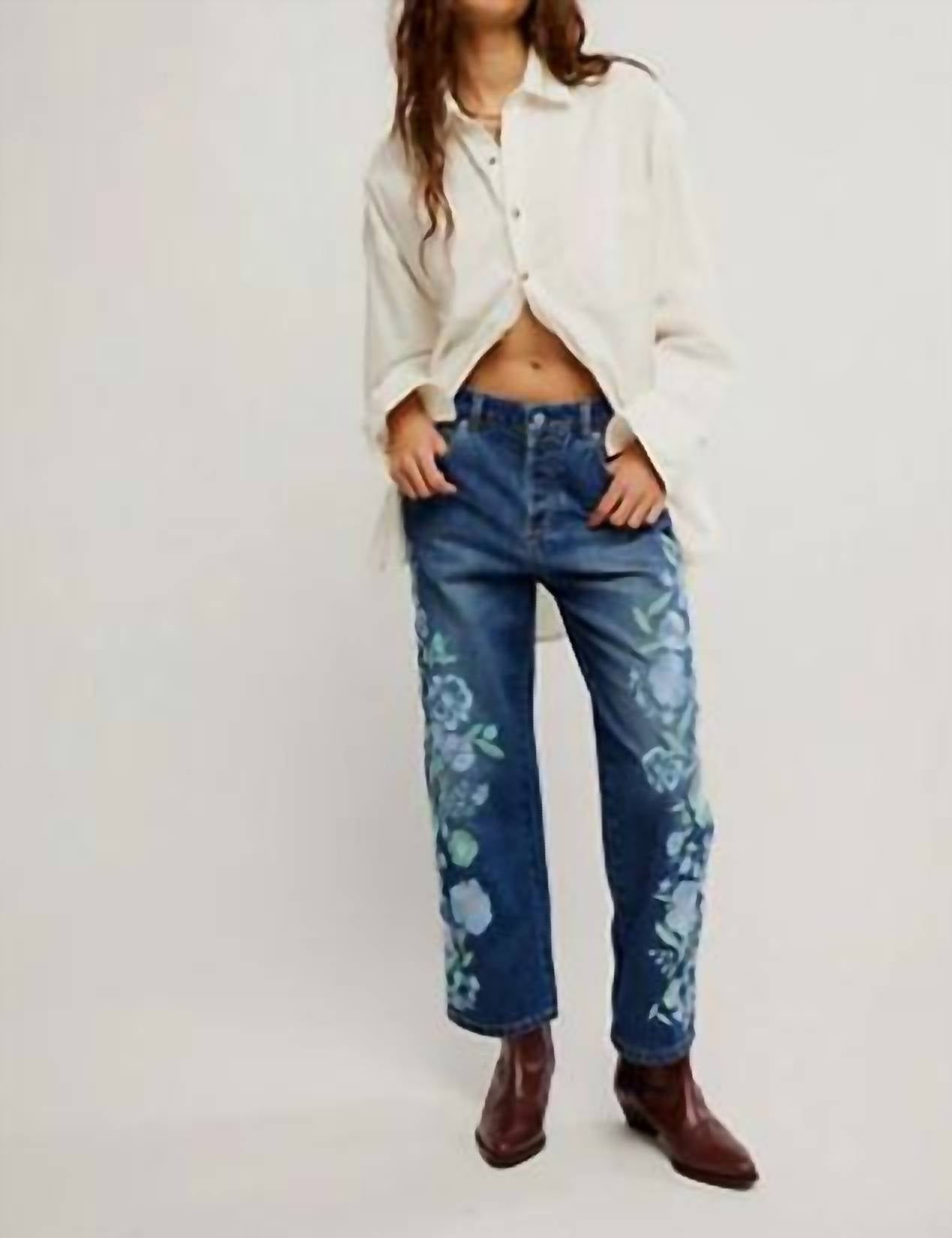 Free People - Willow Floral Embroidered Jeans