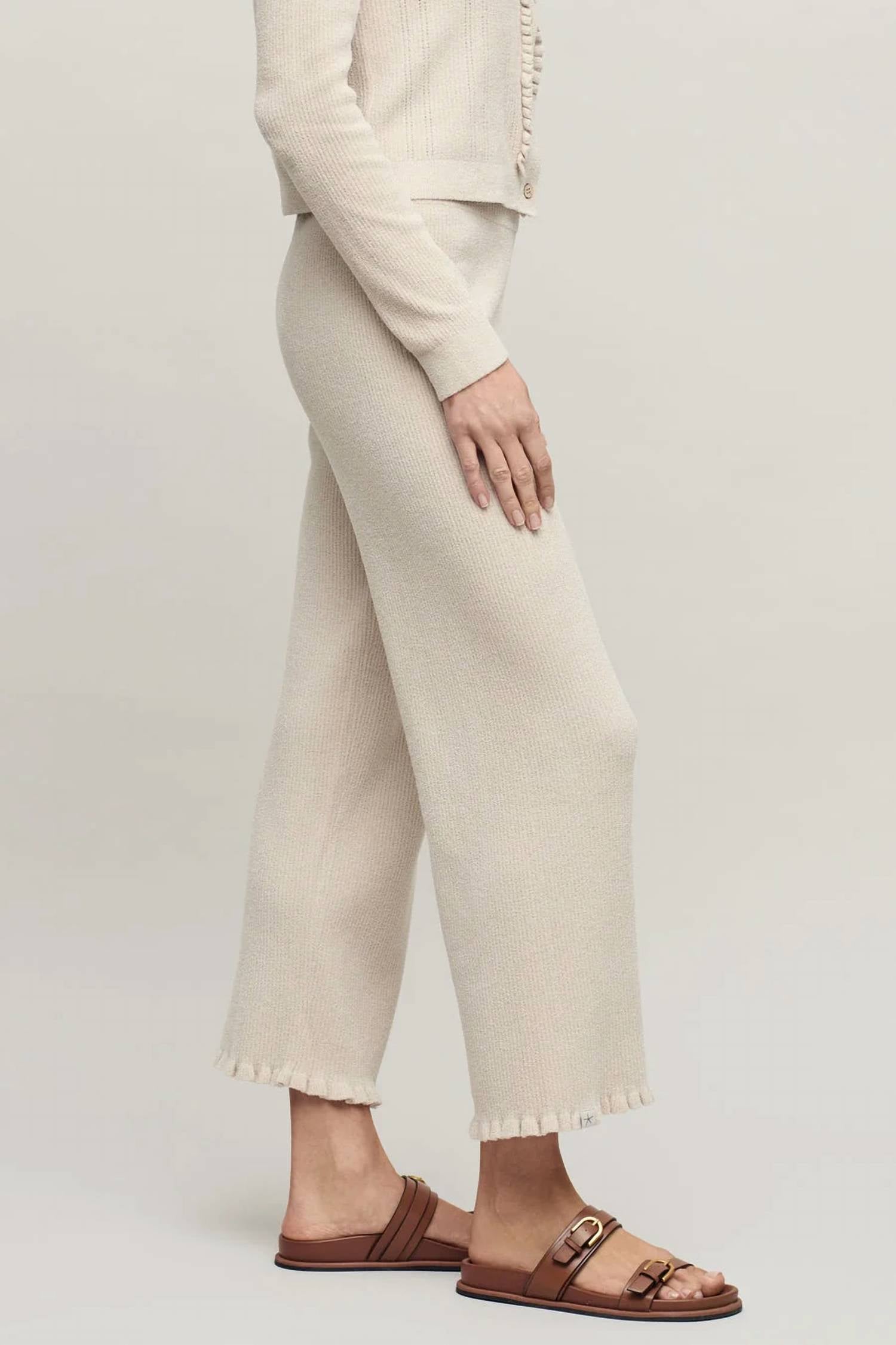 Barefoot Dreams - Ultra Lite Rib Ruffle Hem Ankle Pant