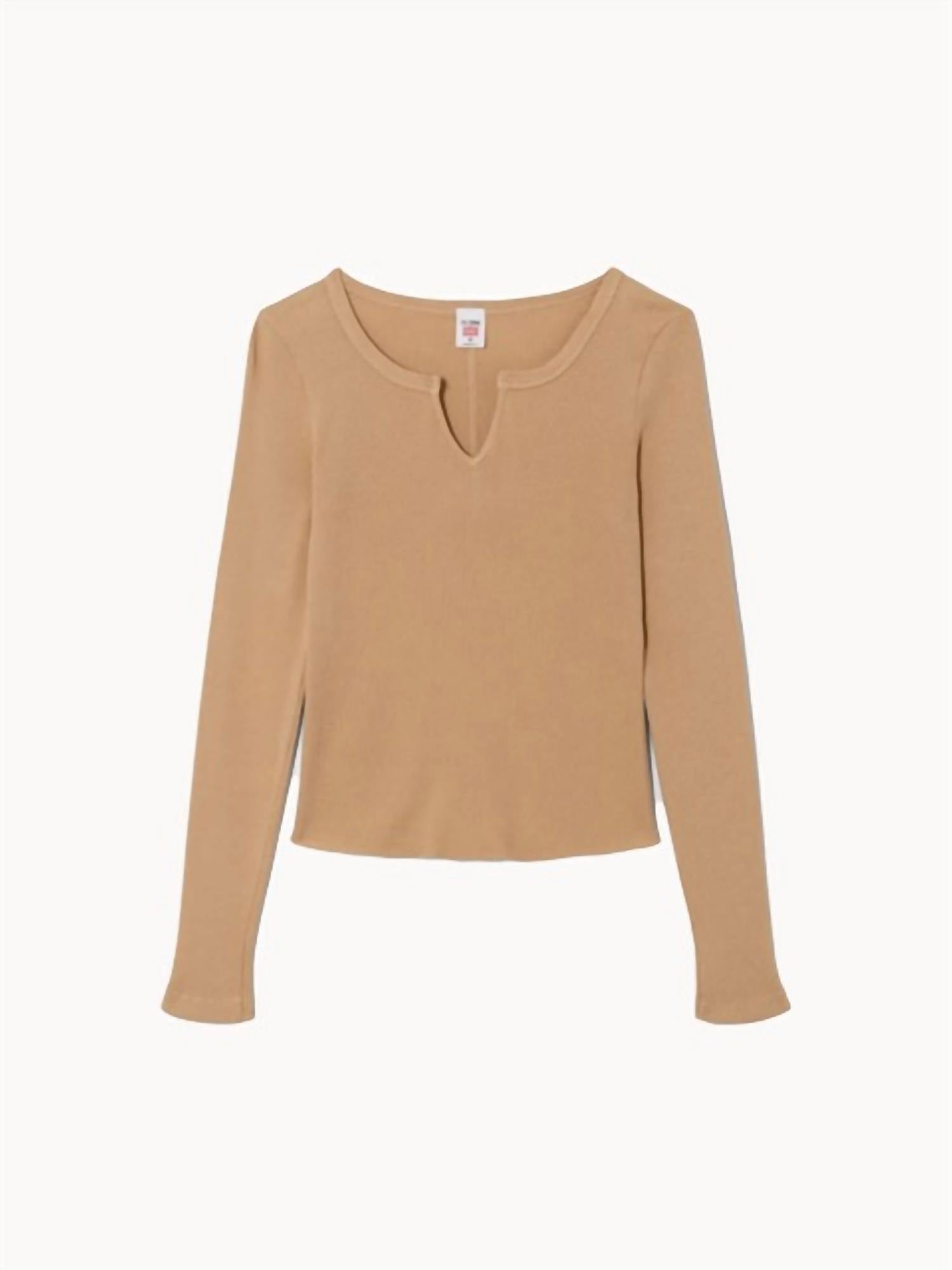 Re/Done - V-cut Baby Long Sleeve Tee