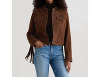 Ag Jeans - Molly Suede Fringe Truck Jacket