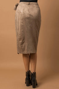 Gilli - Suede Wrap Midi Skirt