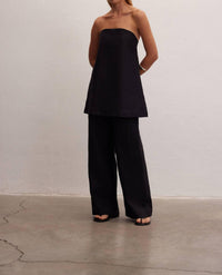 Le Cle - Essence Linen Strapless Top