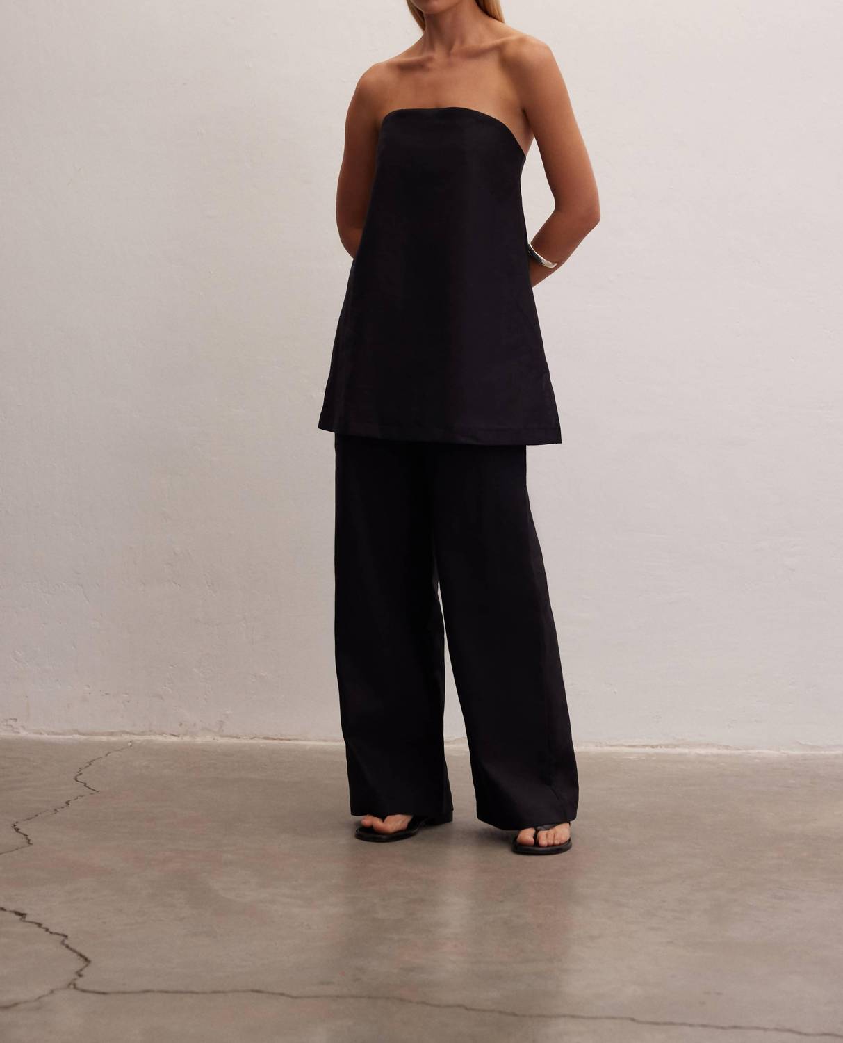 Le Cle - Essence Linen Strapless Top
