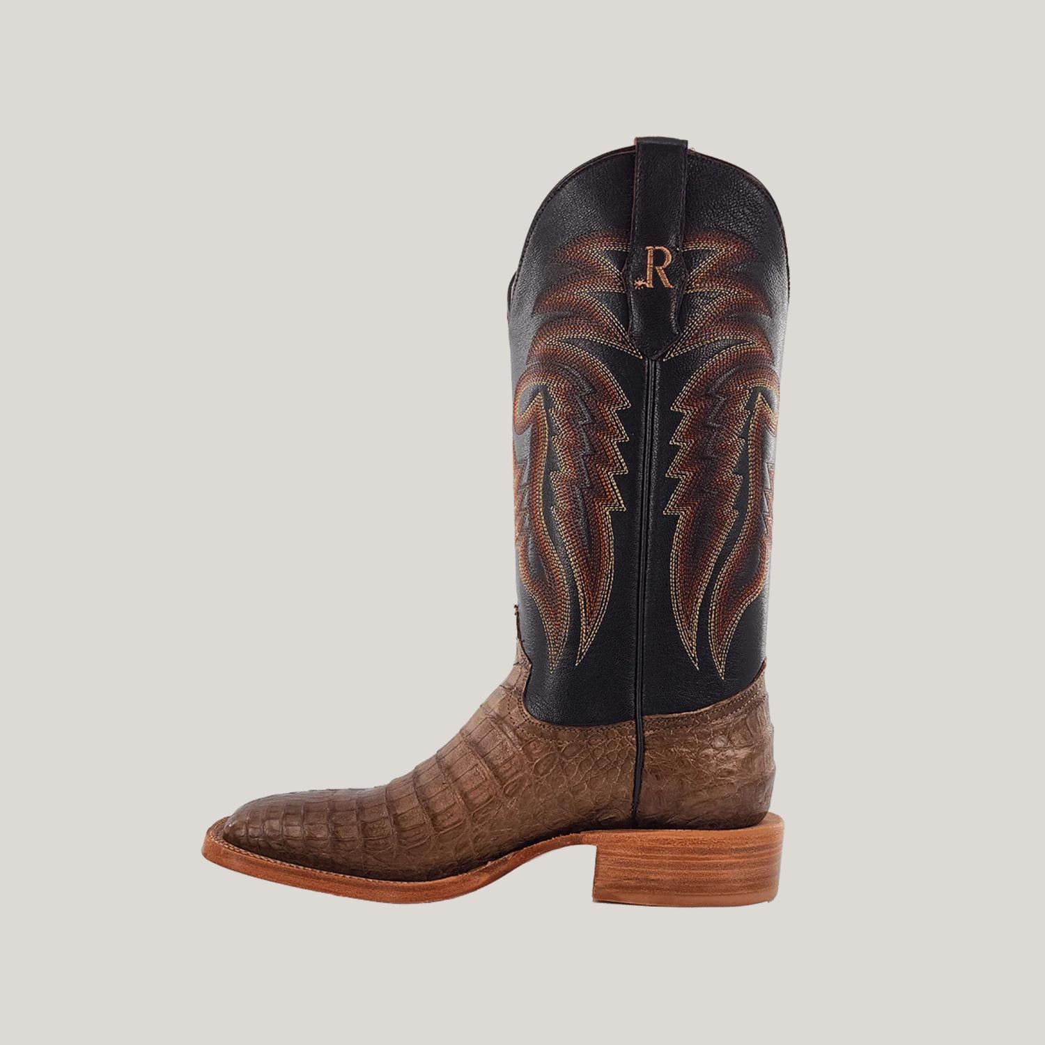 R Watson Boots - Men's Coco Caiman Belly And Malaga Goat Boot