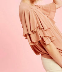 Listicle - Delhi Flutter Sleeve Wrap Blouse
