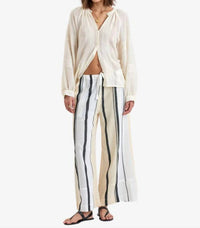 LEMLEM Mita Button Up Blouse in lacee cream - women's shirt