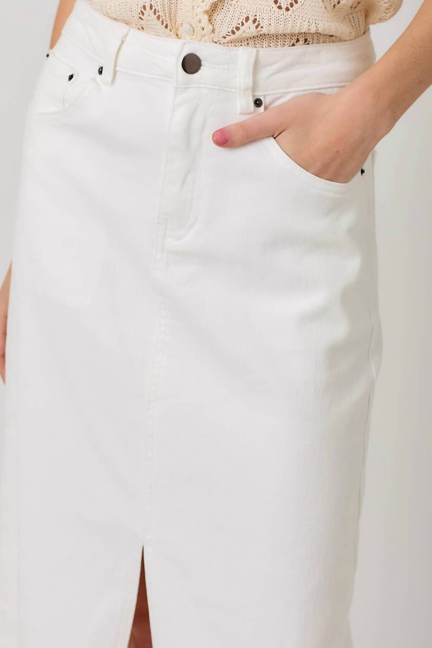 Mystree - Front Slit Midi Skirt