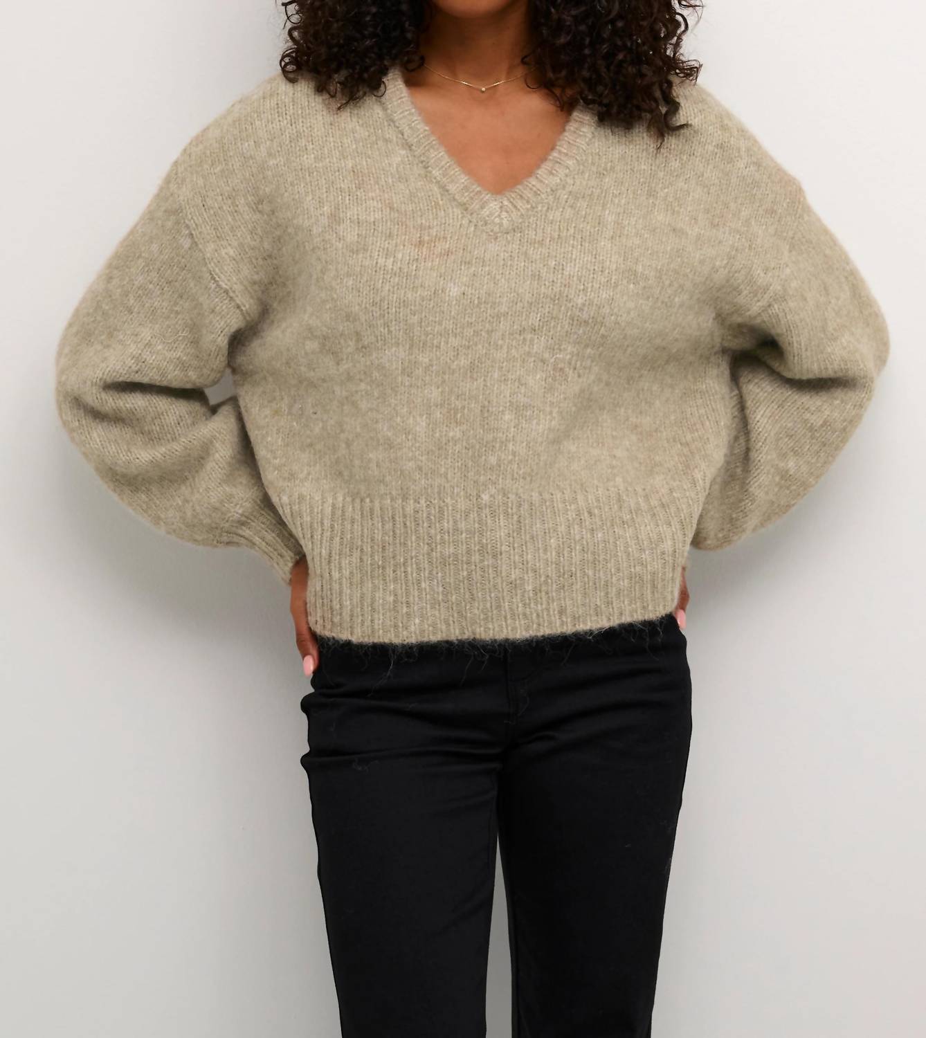 Kaffe - Katrina V-neck Casual Fit Pullover Sweater