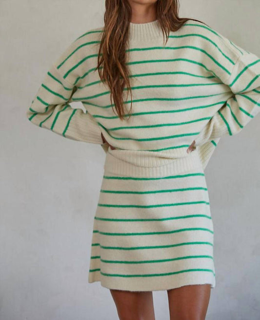 By Together - Women's Striped Sweater Skirt