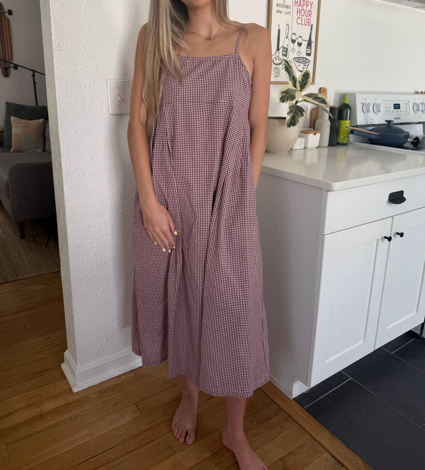 Things Between - Missy Gingham Sleeveless Midi Dress