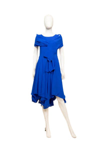 Samuel Dong - Stretch Georgette Bubble Dress