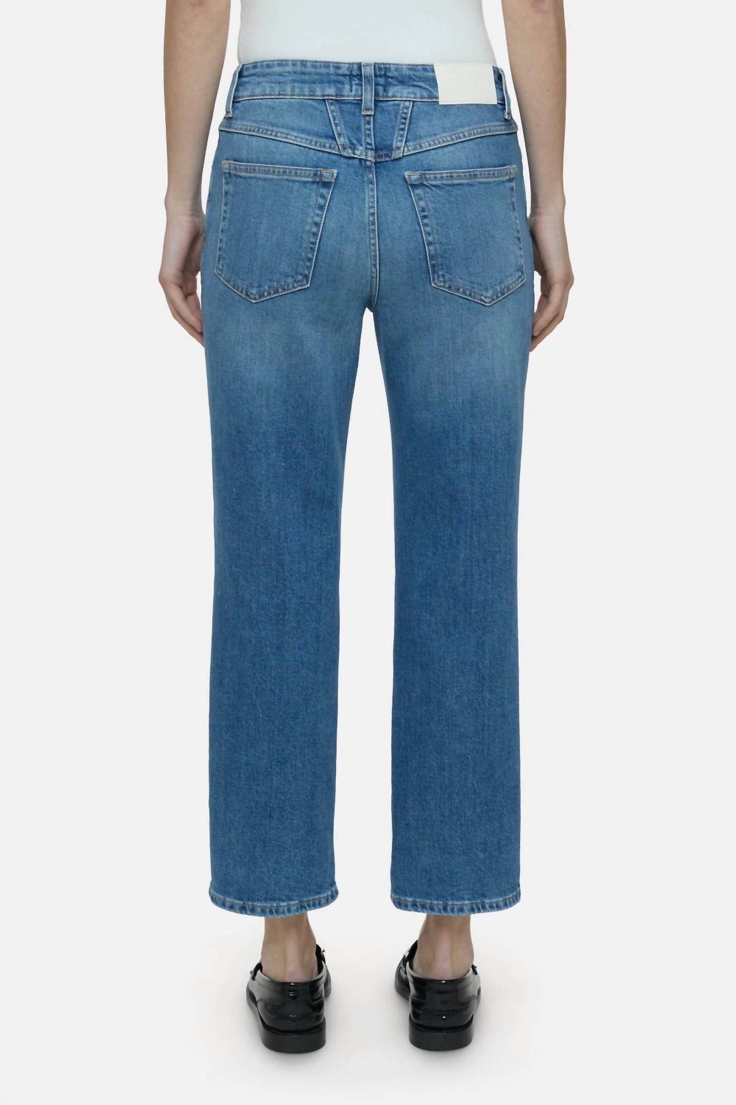CLOSED Milo Distressed Jeans in mid blue - women's jeans - alternate view