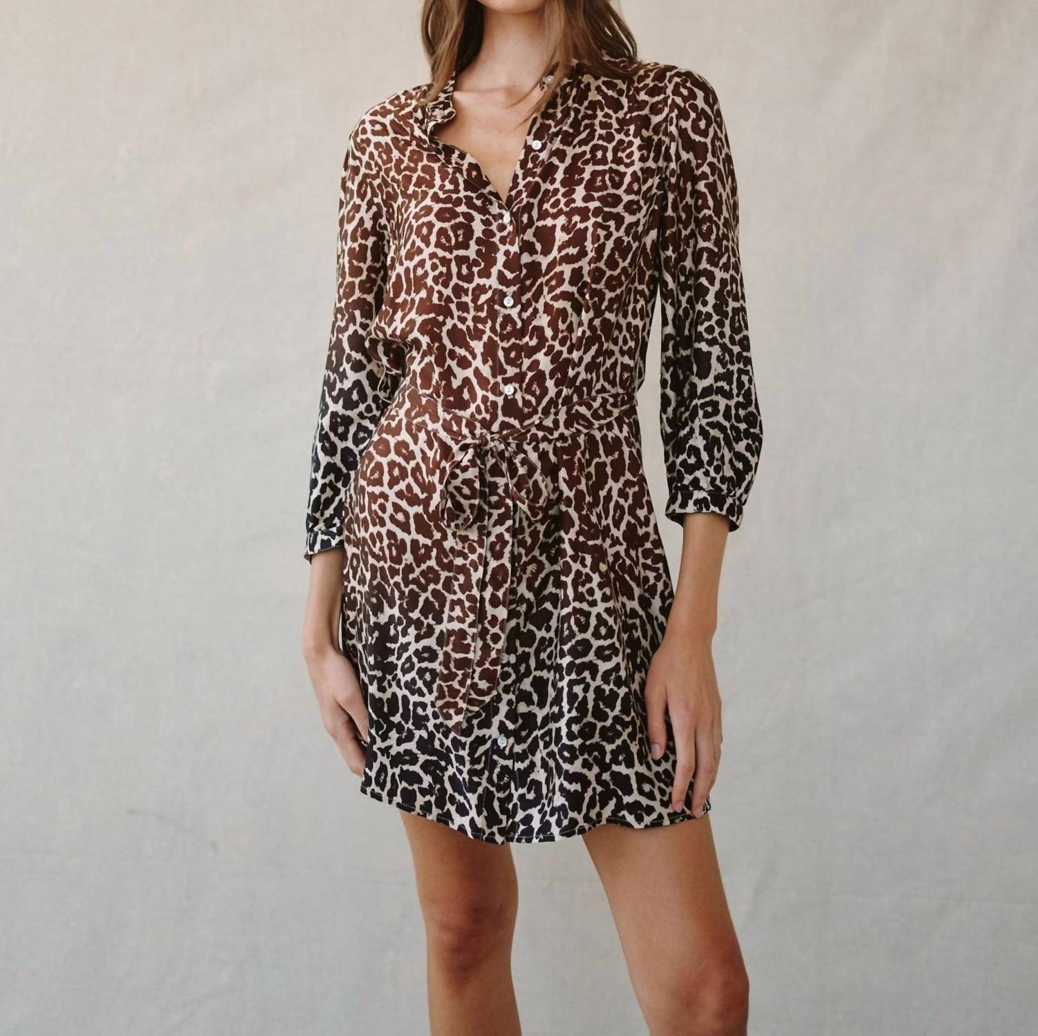 Bella Dahl - Puff Sleeve Belted Shirt Dress