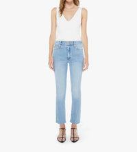 Mother - Mid Rise Dazzler Ankle Fray Jean