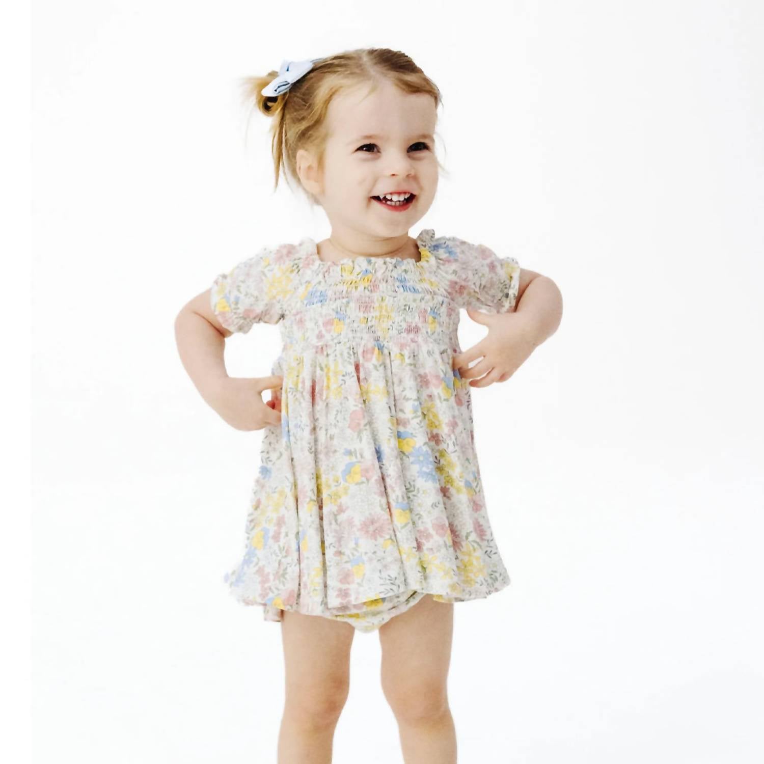 Angel Dear - Infant/toddler Girls' Puff Sleeve Twirly Dress