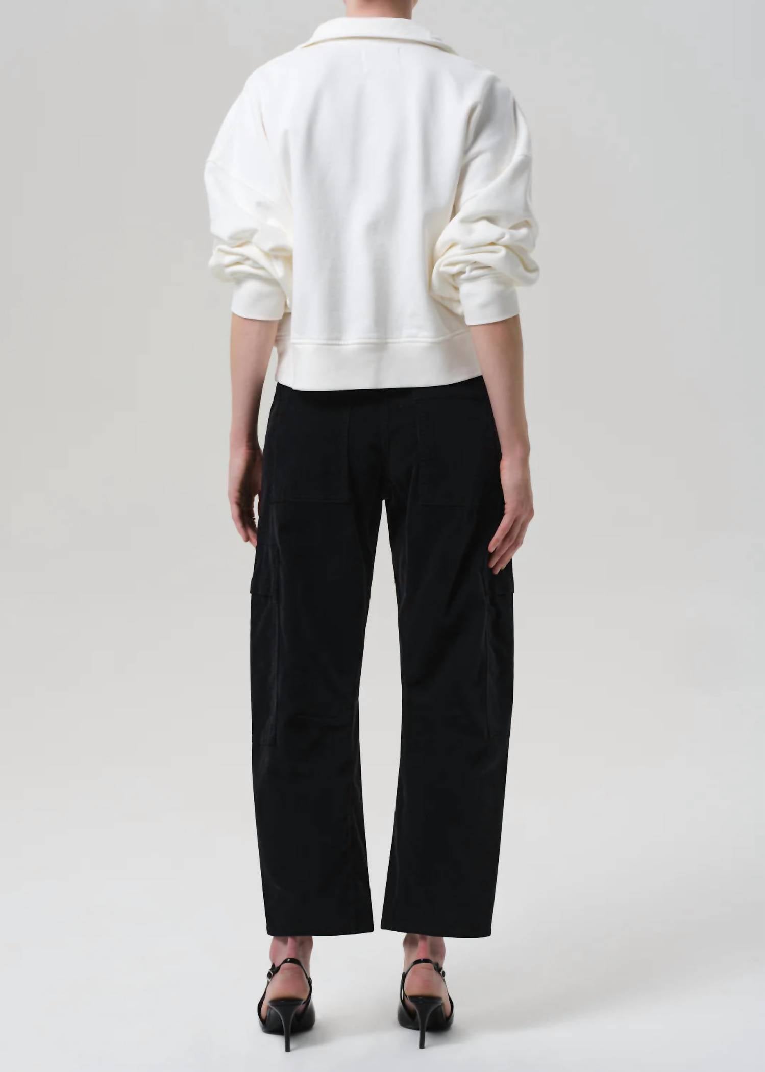 Citizens of Humanity Marcelle Cargo Corduroy Pants in charcoal 1 - women's pants - view 4