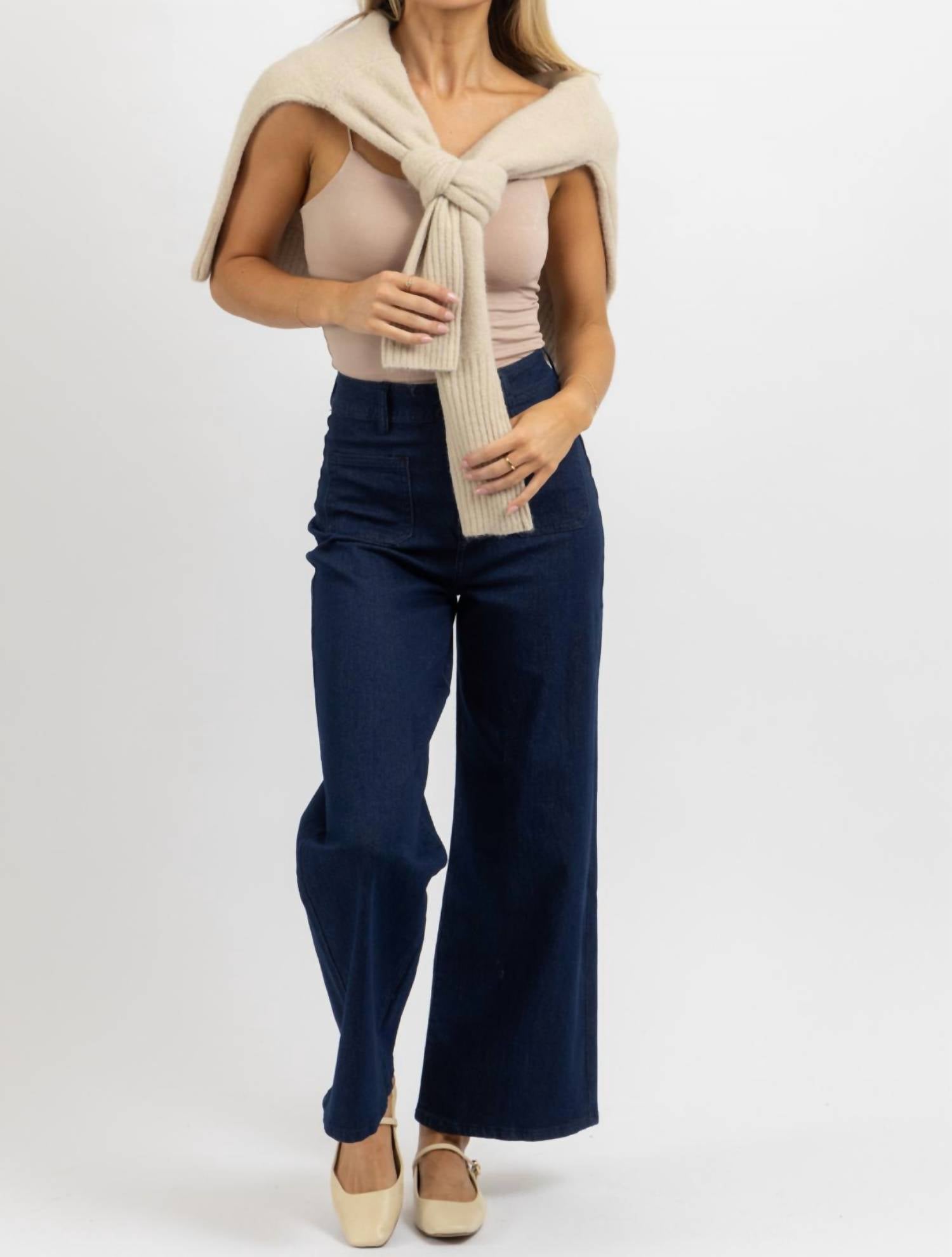 Mittoshop - Wide Leg Denim Jean