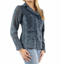 Scully - Embroidered Cotton Blazer