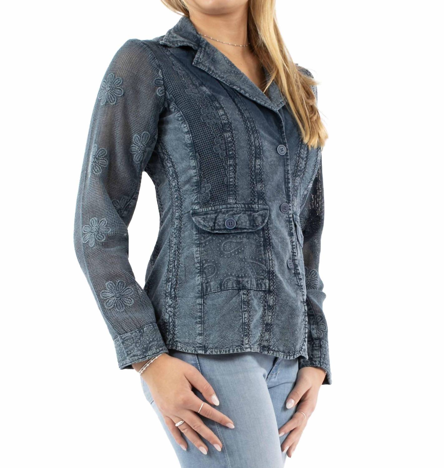 Scully - Embroidered Cotton Blazer