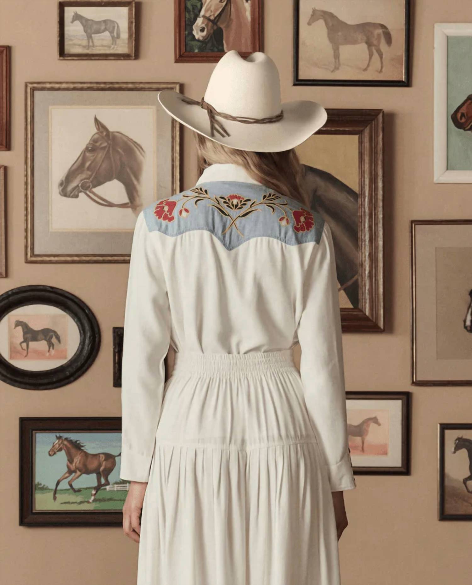 The Great. - Embroidered Western Shirt