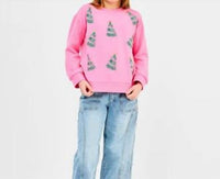 Mary Square - Kid's Sparkling Tree Long Sleeve Sweatshirt