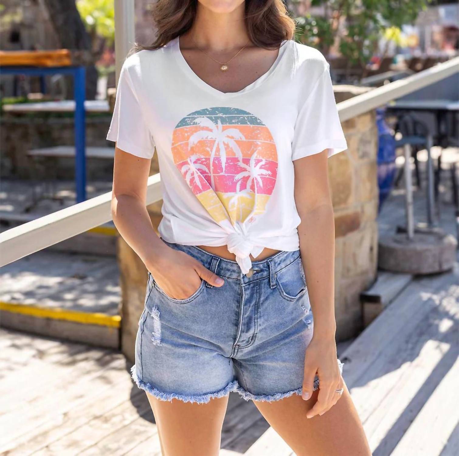 Grace And Lace - Vip Favorite Palm Trees Tee