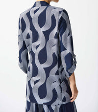 Joseph Ribkoff - Abstract Print Long Jacket