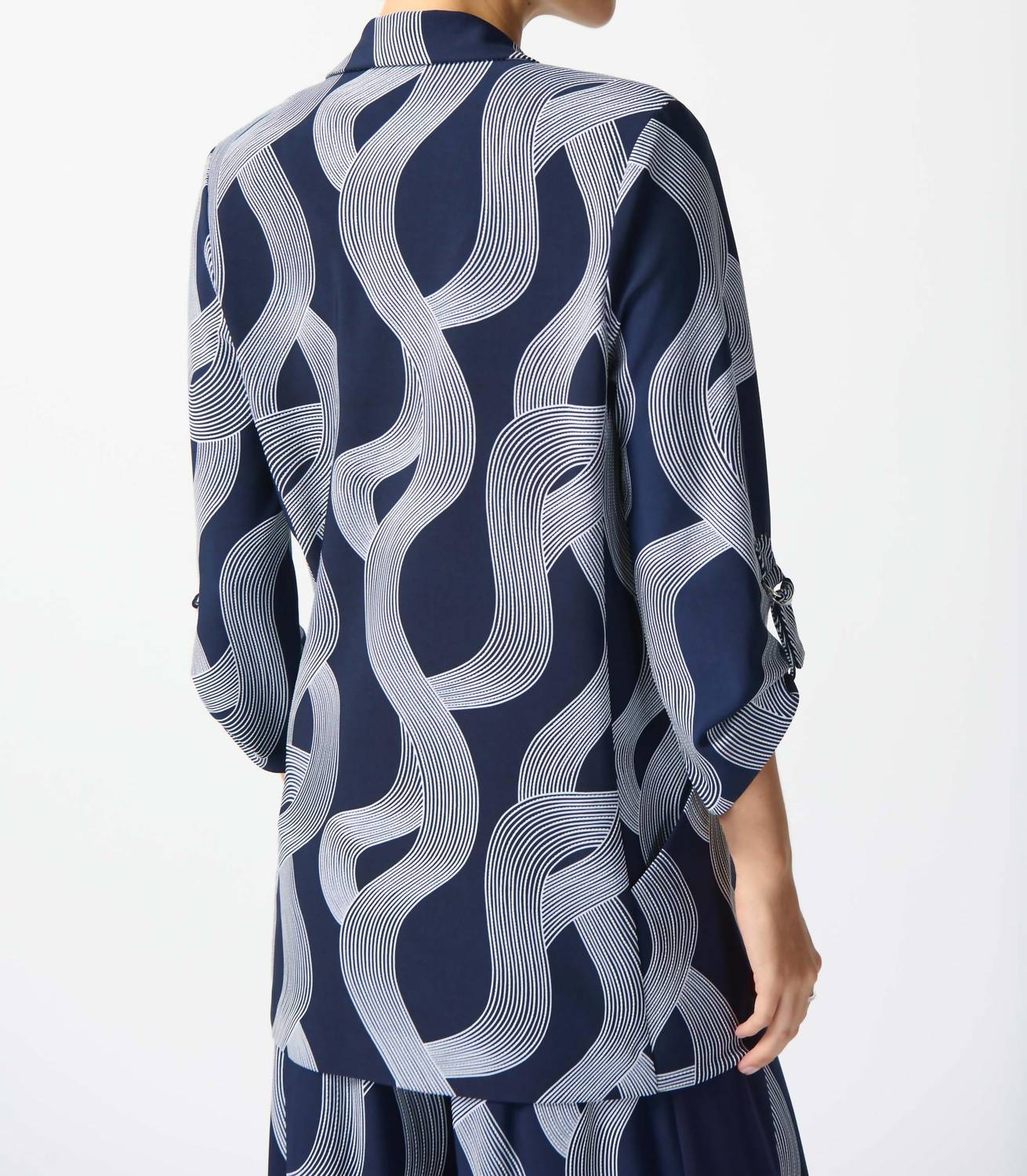 Joseph Ribkoff - Abstract Print Long Jacket