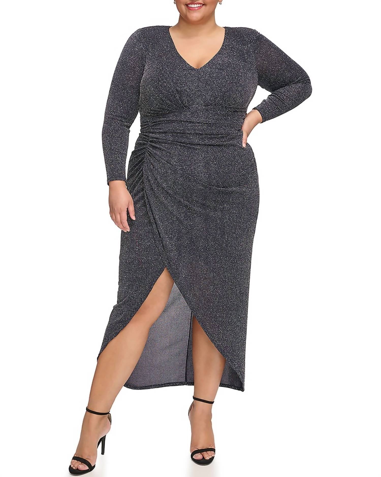 Vince Camuto - Metallic Long Sleeve Dress